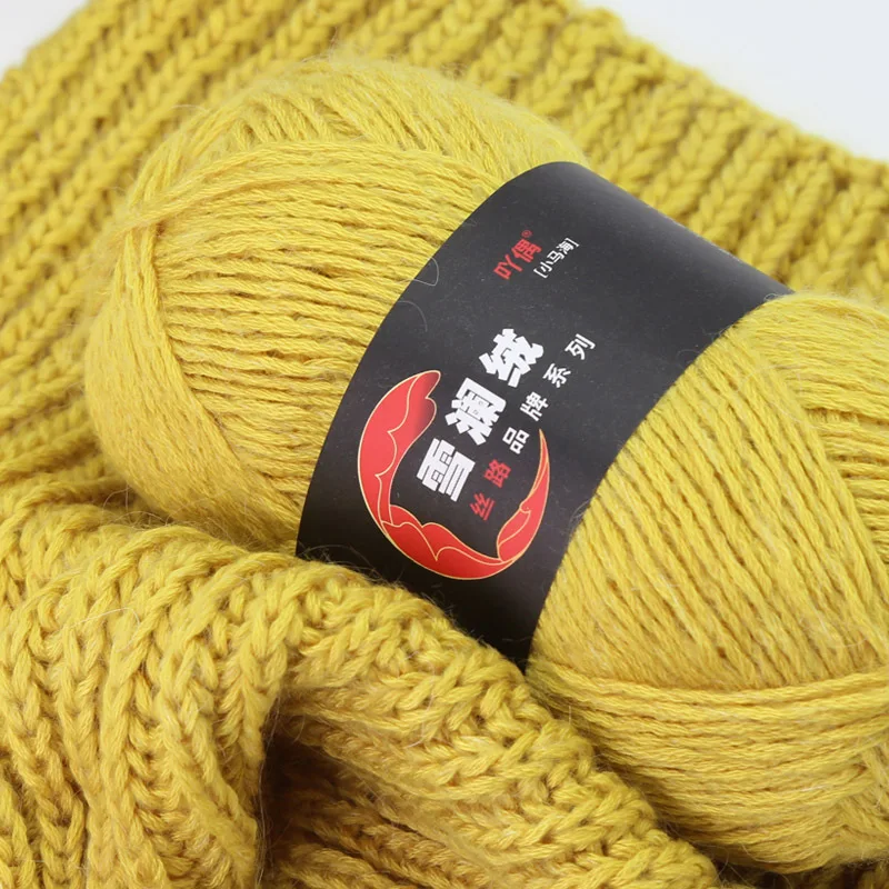 100g High-quality Cashmere Mohair Yarn, Medium Coarse Cotton Yarn Knitted Yarn, Scarf Woven DIY Material Wrapped Crochet Thread