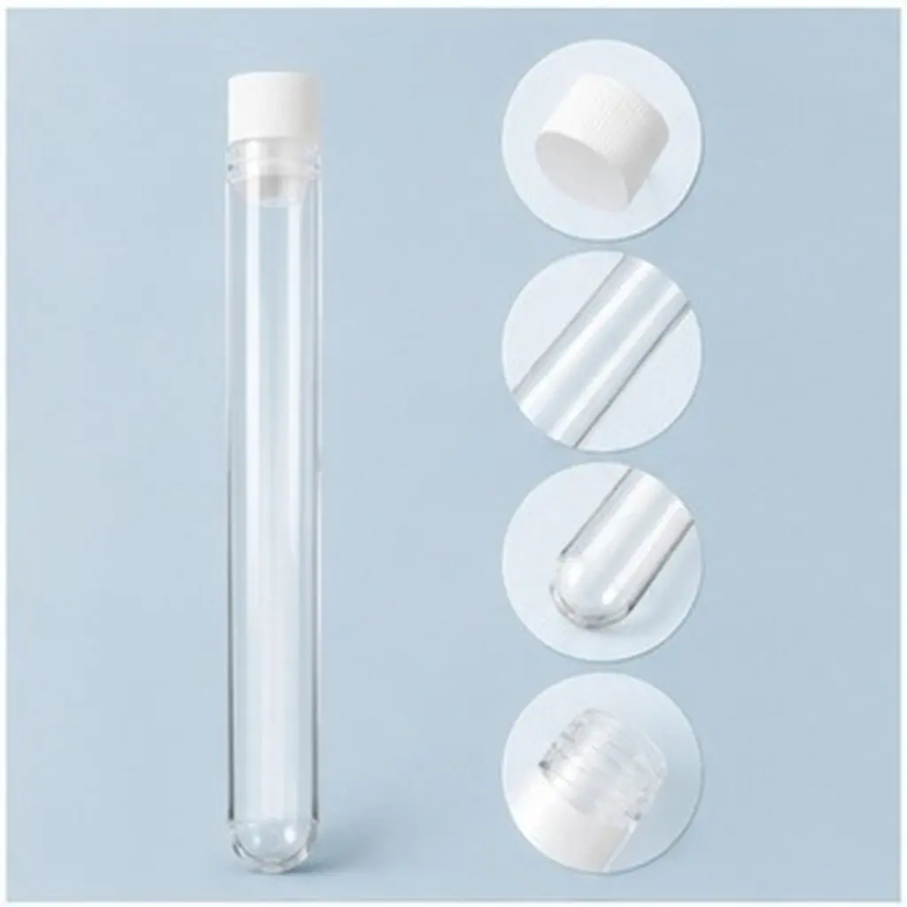 15 pcs Storage Makeup Organizer Holder Brush Travel Halloween Christmas New Year Clear Plastic Tubes Bead Storage Tubes Eyelash