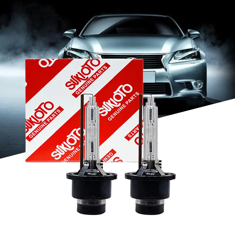 

2 шт. SUKIOTO 35 Вт D2S D2R D4R D4S HID ксеноновая лампа для фар дальнего ближнего света биксеноновая линза проектора сменная лампа с металлическим основанием