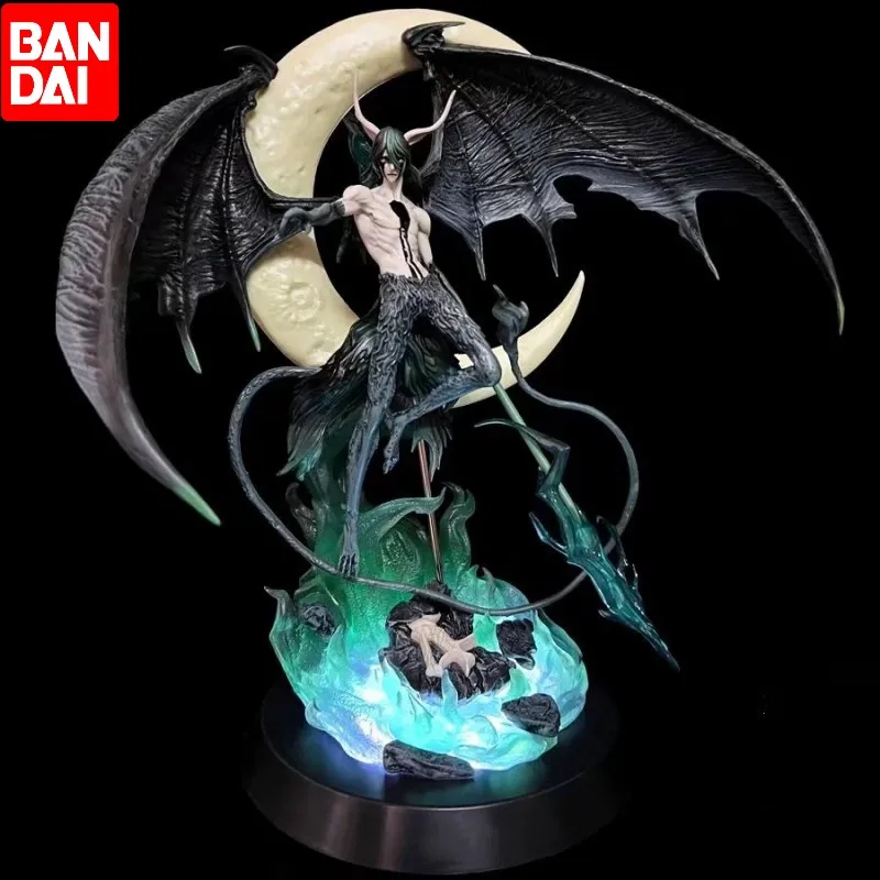 Blach Anime Figure Ulquiorra Cifer Gk Black Pearl Glowing Small Crow Super Giant Statue Handheld Pvc Collectible Model Toys Gift