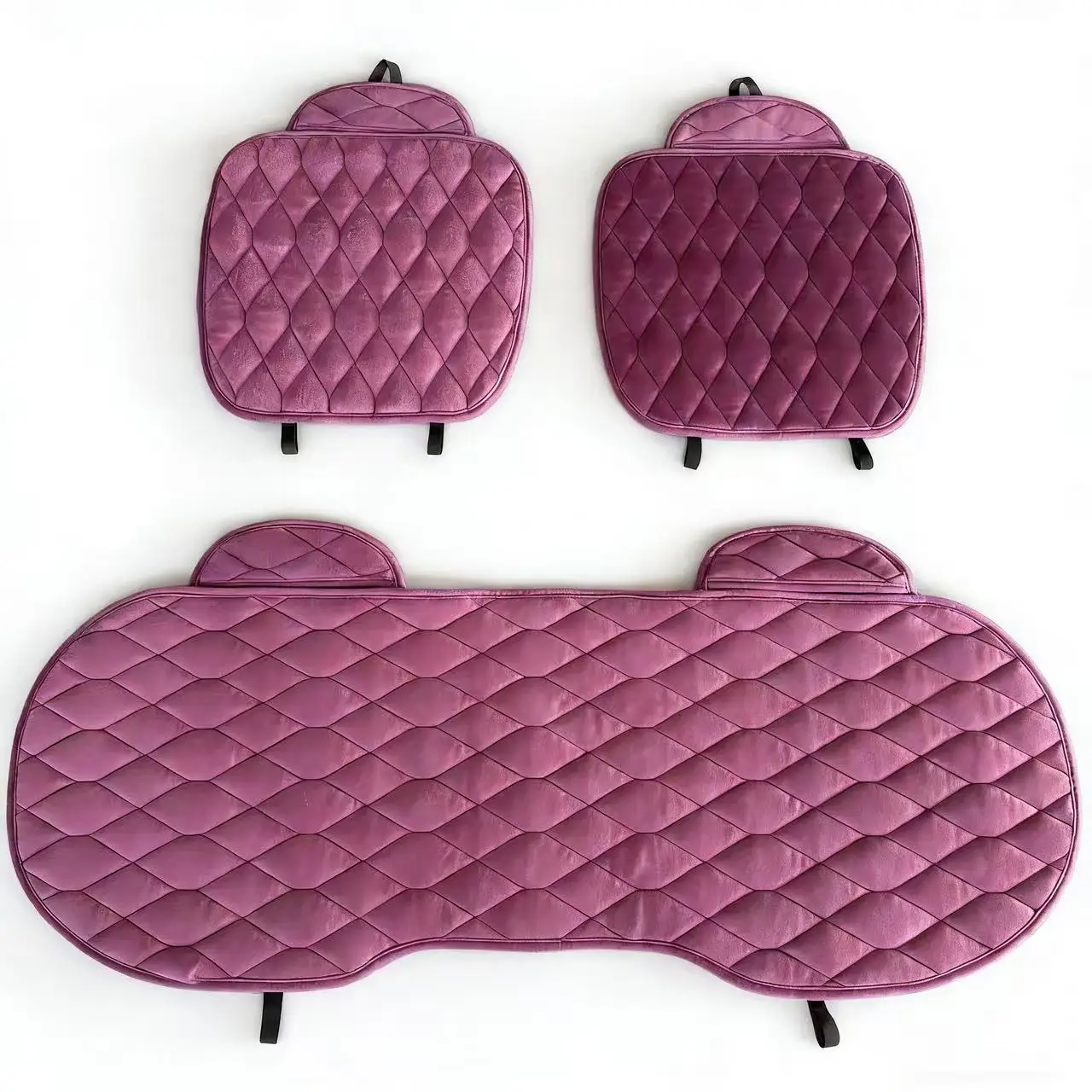 Four Seasons Universal Half Pack Plush Car Seat Cushion Single Seat Small Three Piece Warm Belt Phone Storage Bag Suitable for V