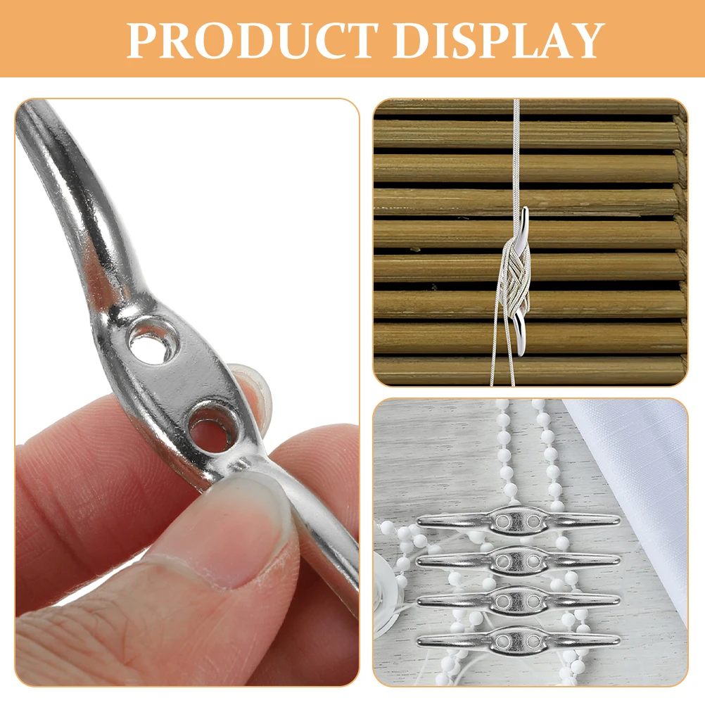 

6pcs Metal Blind Cleats Wall Mounted Cord Winder For Blinds Roman Shades Vertical Curtains Roller Blinds Self Adhesive Drapery