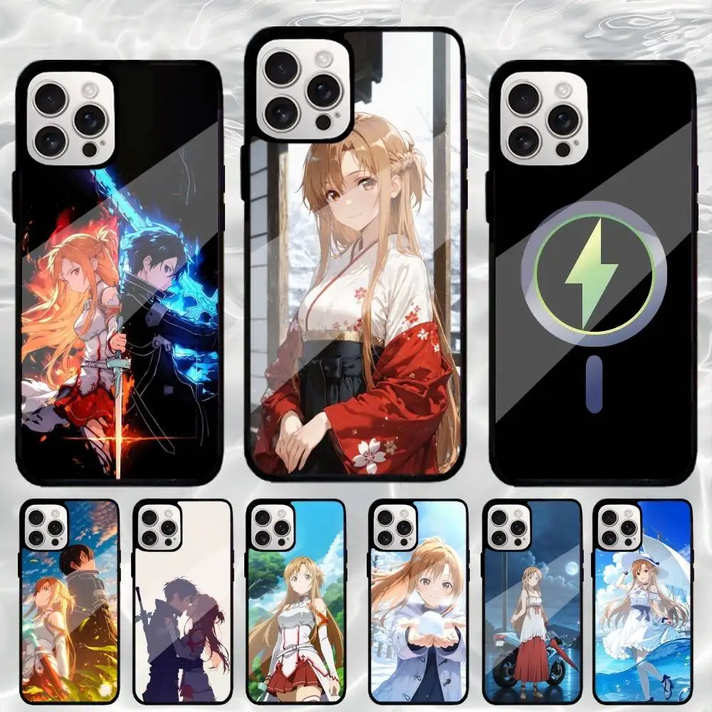 

A-Asuna Anime Y-Yuuki Phone Case For iPhone17,16,15,14,13,12,11 Plus,Pro Max Magnetic For Magsafe Wireless Charging