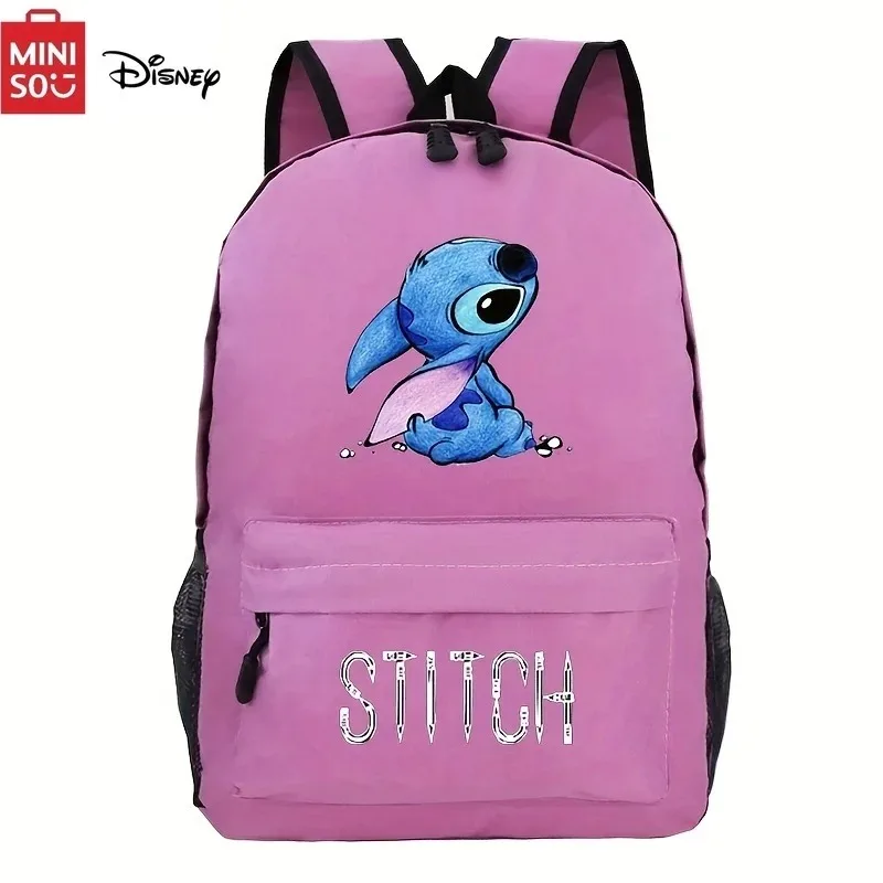 Disney Stitch Themed Backpack Durable Lightweight Daypack School Student High Capacity Schoolbag Fashion Cute Girl Backpack New