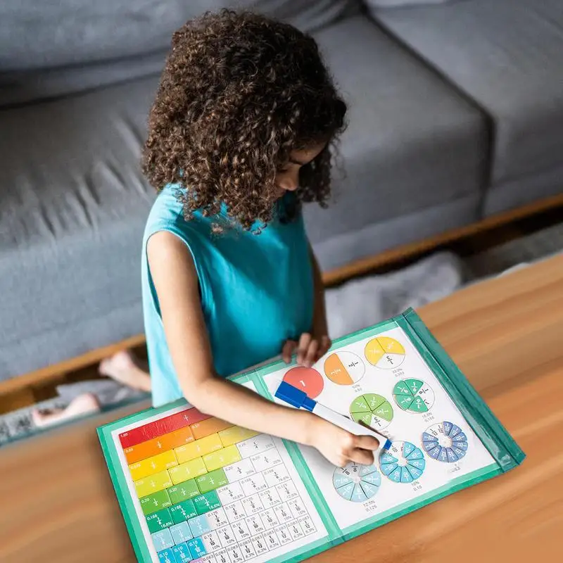 Magnetic Fraction Puzzle Educational Circles Fraction Tiles Puzzle Math Manipulatives For Elementary School For Kids Students