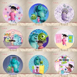 Boo Birthday Custom Round Backdrop Girls Birthday Backdrop Monsters, Inc. Mike Wazowski James P. Sullivan Boo Round Cover Prop