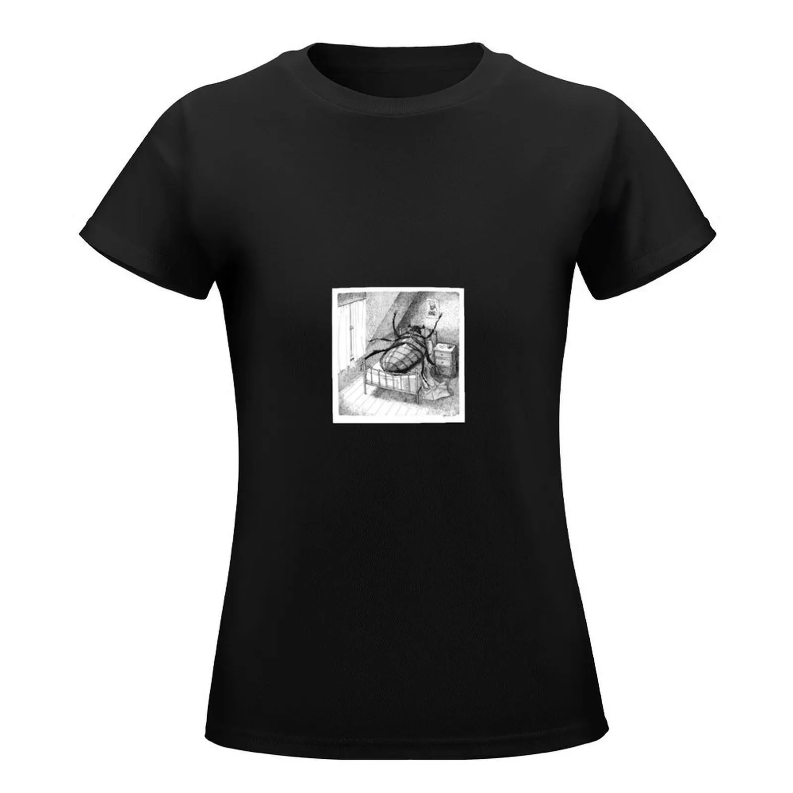 Gregor Samsa Franz Kafka Sketch T-Shirt hippie clothes Female clothing black t-shirts for Women