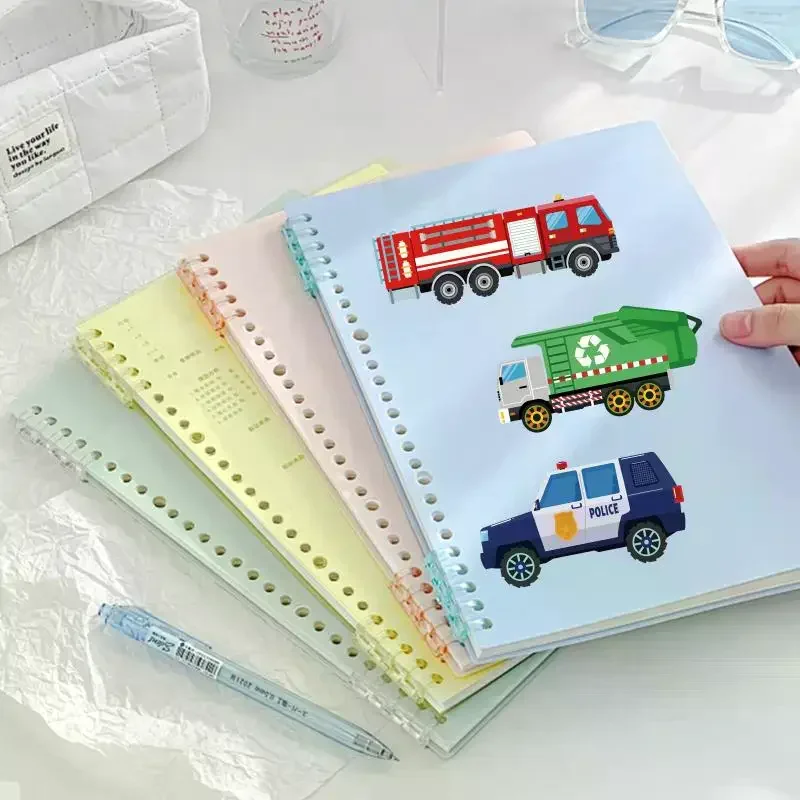 8Sheets Vehicle Combination Stickers - DIY Decals for Motorcycle Excavator Fire Truck Ambulance Puzzle Stickers Gifts Decoration