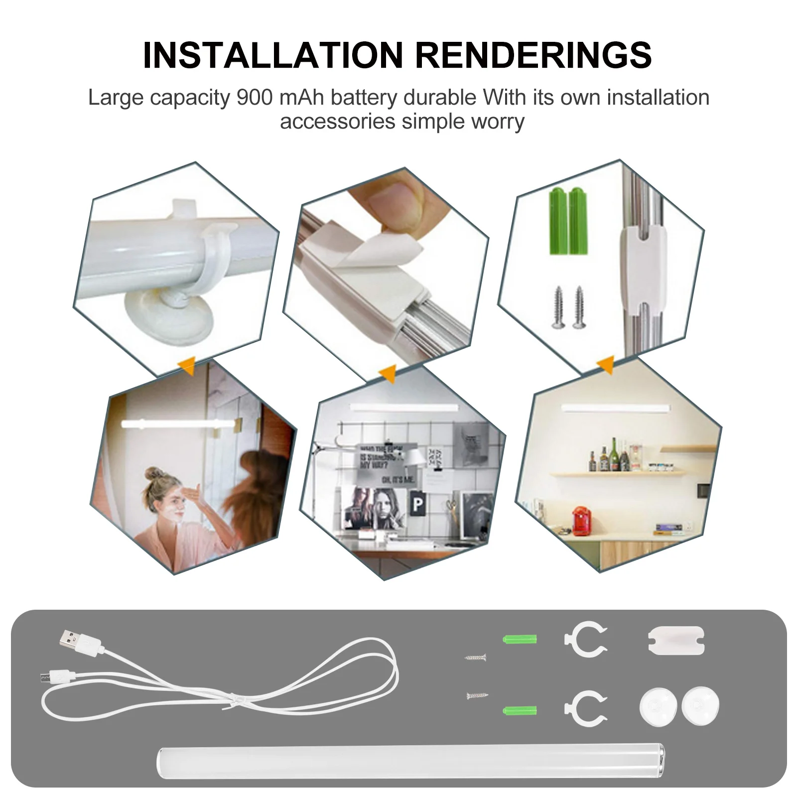 

1 set Led Makeup Lamp Waterproof Touch Modern Aluminum Alloy Pc Makeup Light For Vanity Mirror Front Light Wall