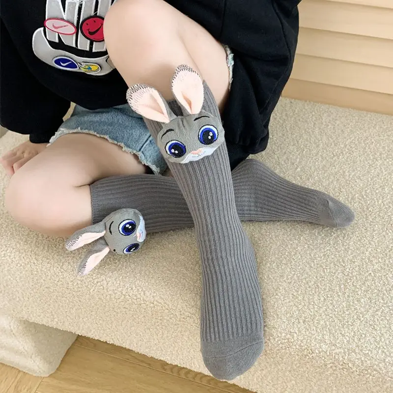 Disney Zootopia Judy Doll Anime Cartoon Children's Stockings Creative Kawaii Three-dimensional Kawaii Cotton Socks Wholesale