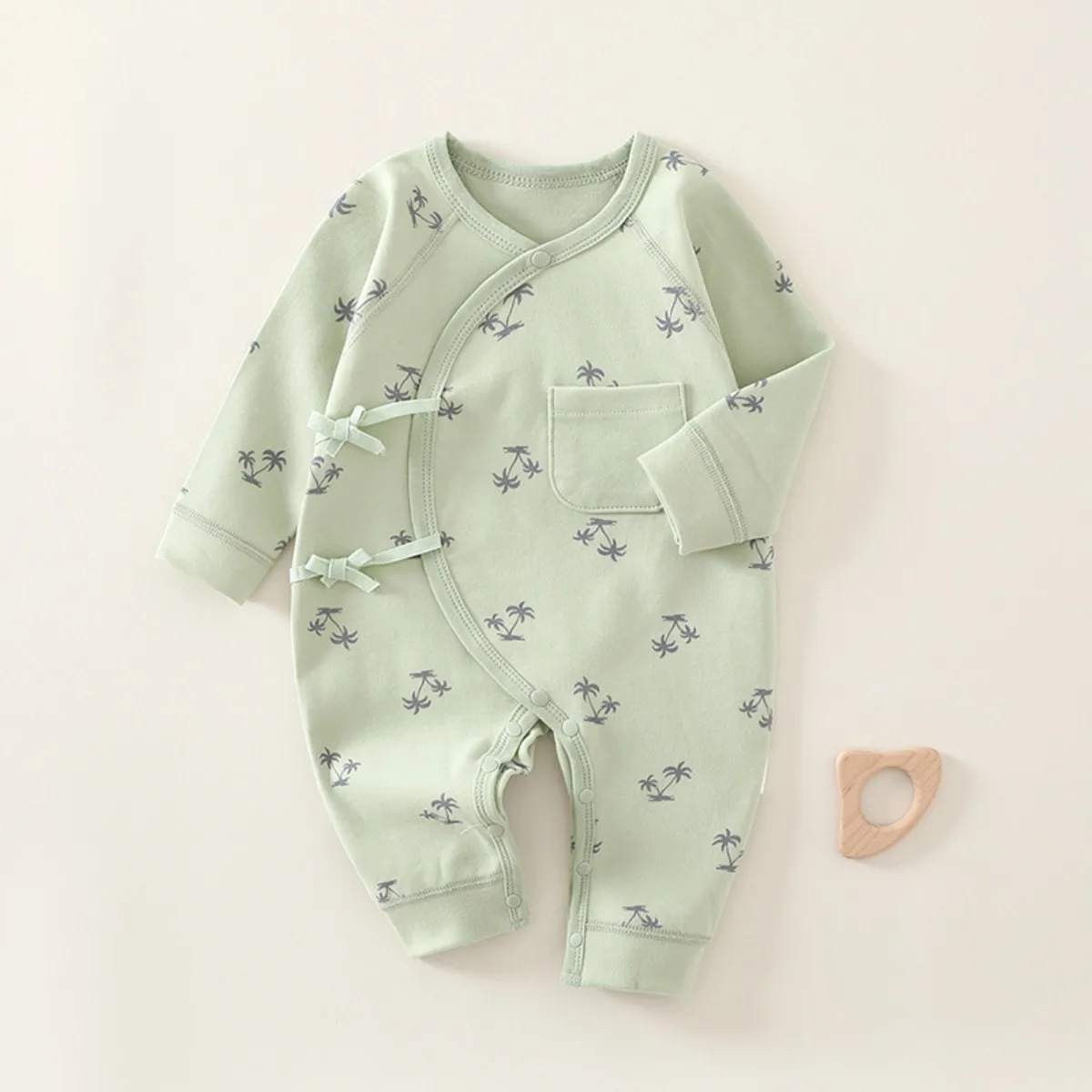Seamless Baby Romper Cotton Kimono Onesie Long Sleeve Side Snaps Infant Bodysuit Soft Breathable Unisex Clothes 0-6M Spring Fall