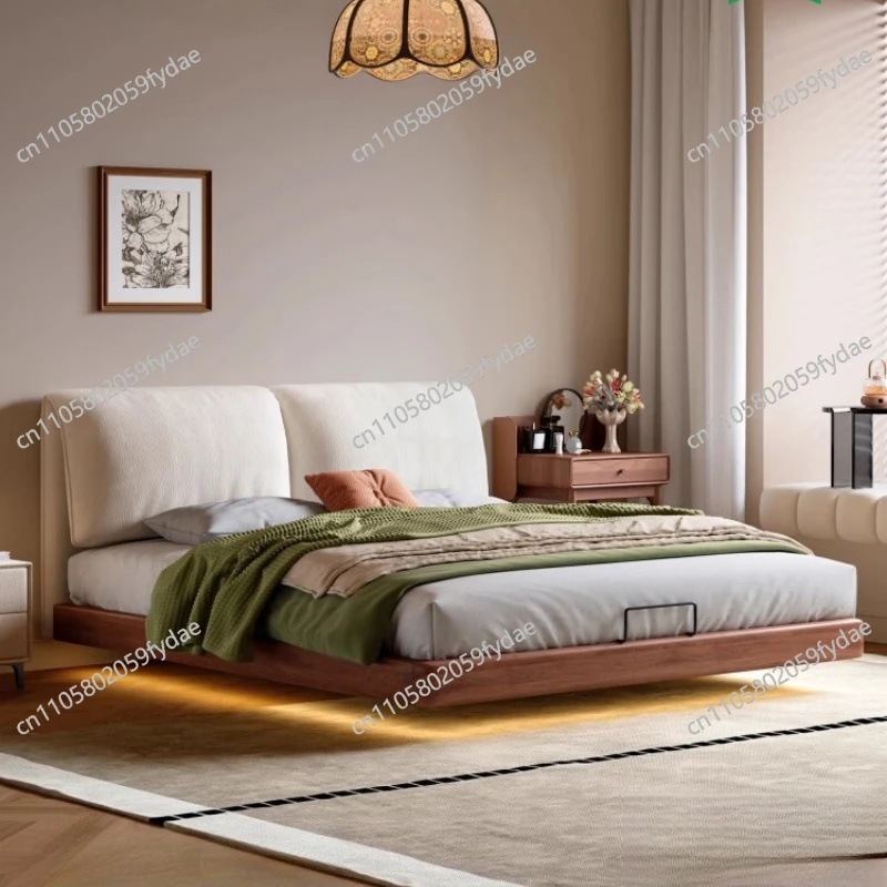 Platform Frame Massage Bed Floating Wooden Space Saving Massage Bed Queen Double Simple Safe Cama Solteiro Unique Furniture