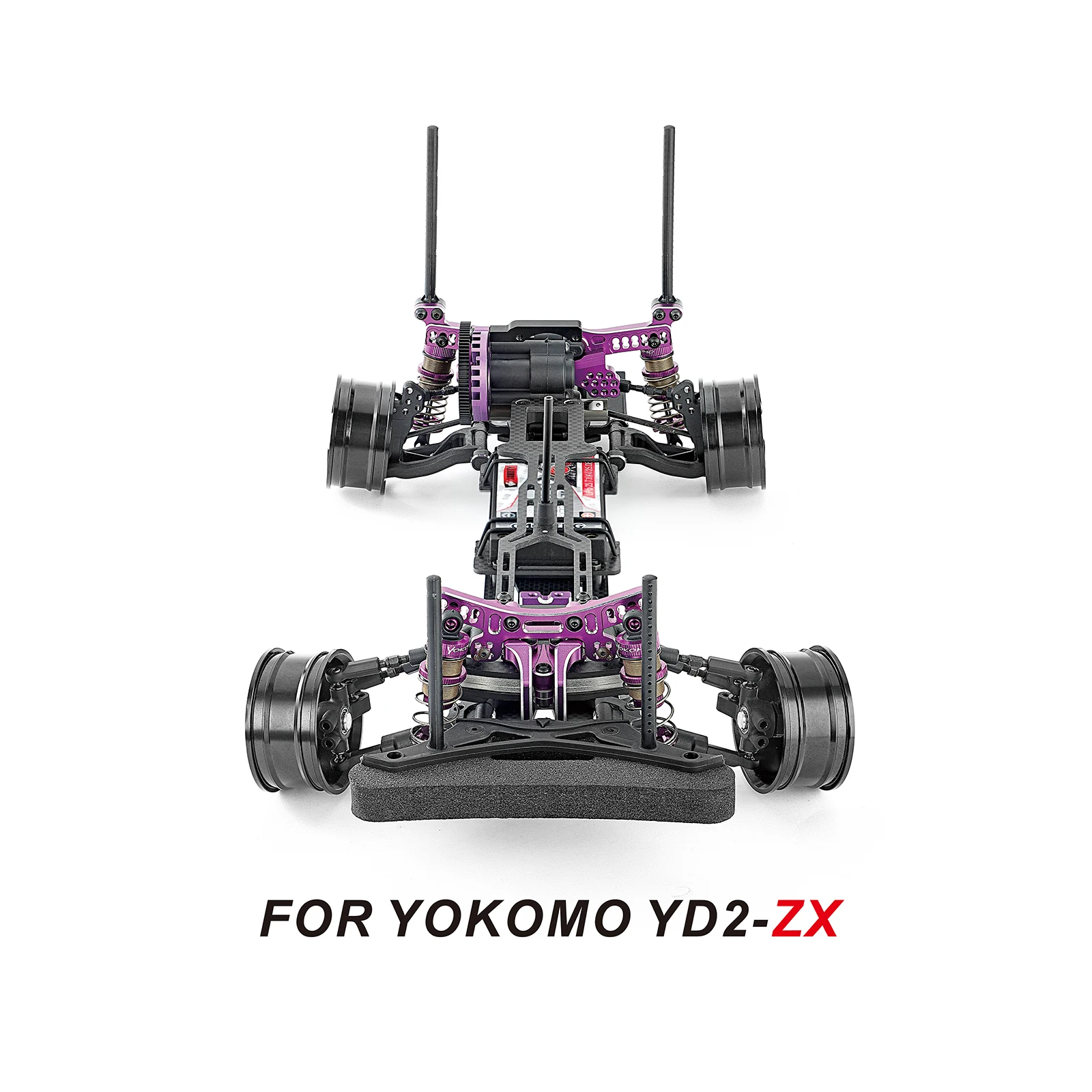 Narrow Vertical High Traction Carbon Fiber Chassis and Battery Holder for YOKOMO YD2-ZX 1:10 Drift Car