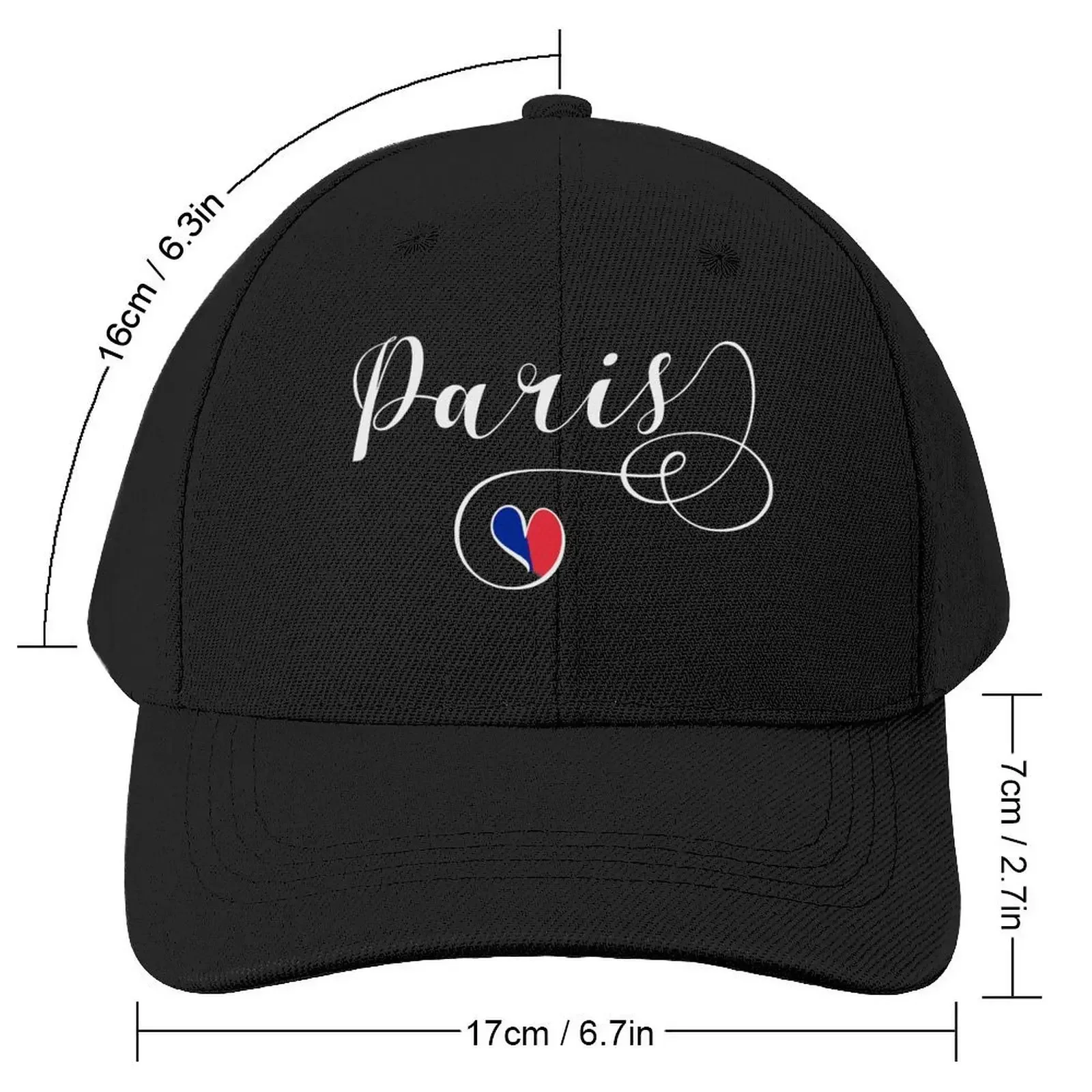 Paris Love, Paris Flag, Heart Paris Baseball Cap Snapback Cap Luxury Hat Hat Luxury Brand Mens Hats Women's