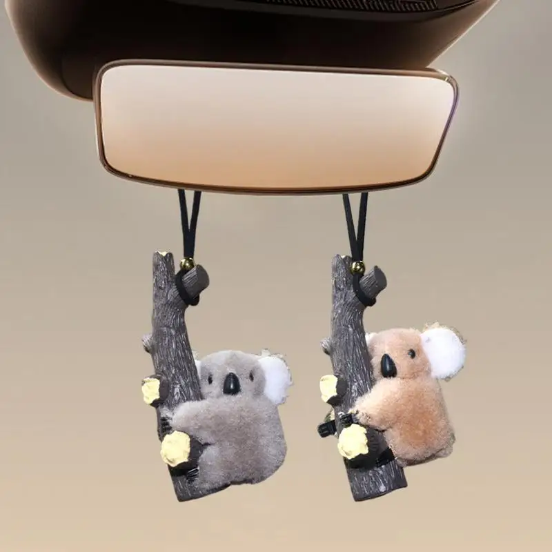 Car Plush Koala Pendant Plush Koala Car Pendant Rearview Glass Ornament Backpack Animal Pendants Charming Household Decors For