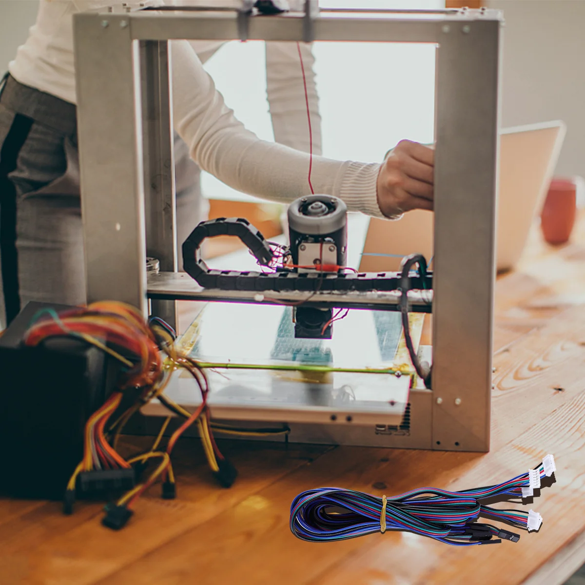 5 pcs Bipolar Stepper Motor Cable 1M Long Copper Core For 3D Printer Machines Terminal Wire Connector Extension Line 3D Printing