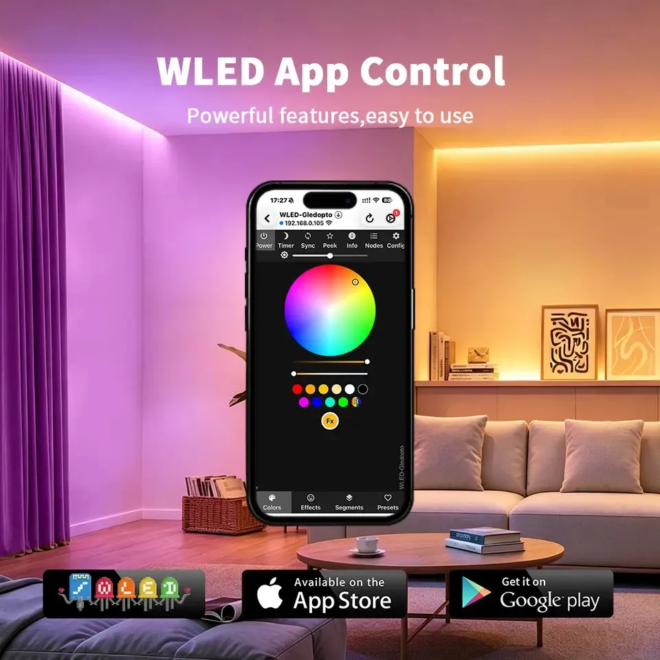 GLEDOPTO AeX2gis WLED Digital Smart Controller 20A High Current DC 5‑12‑24V WLED APP, Alexa,Home Assistant,MQTT Controled