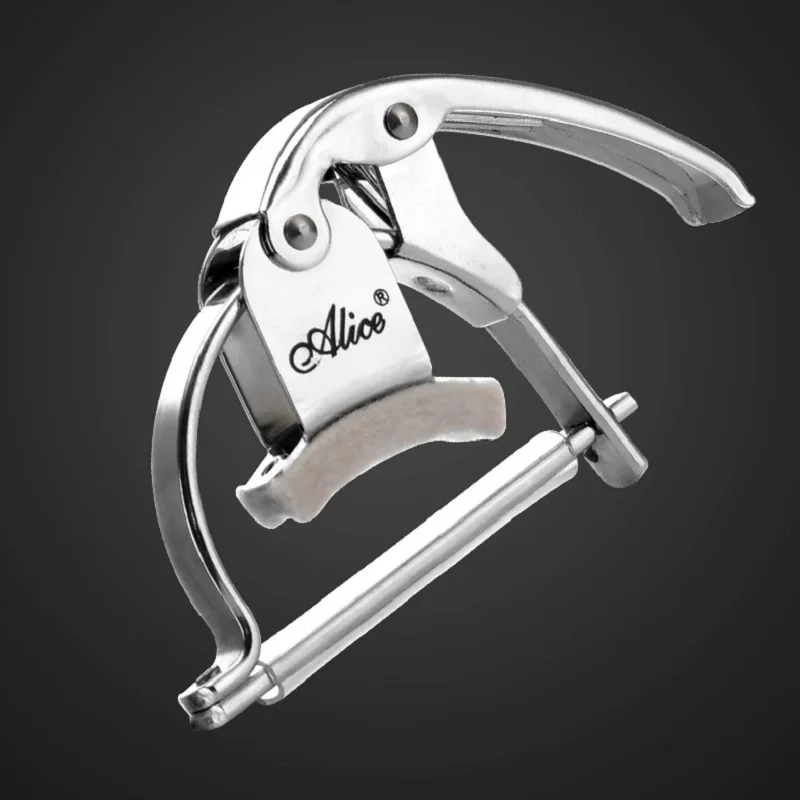 Alice A007B Chrome Metal Wool Pad Acoustic Classical Guitar Capo Key Clamp Change Universal for Acoustic/Classical Guitar