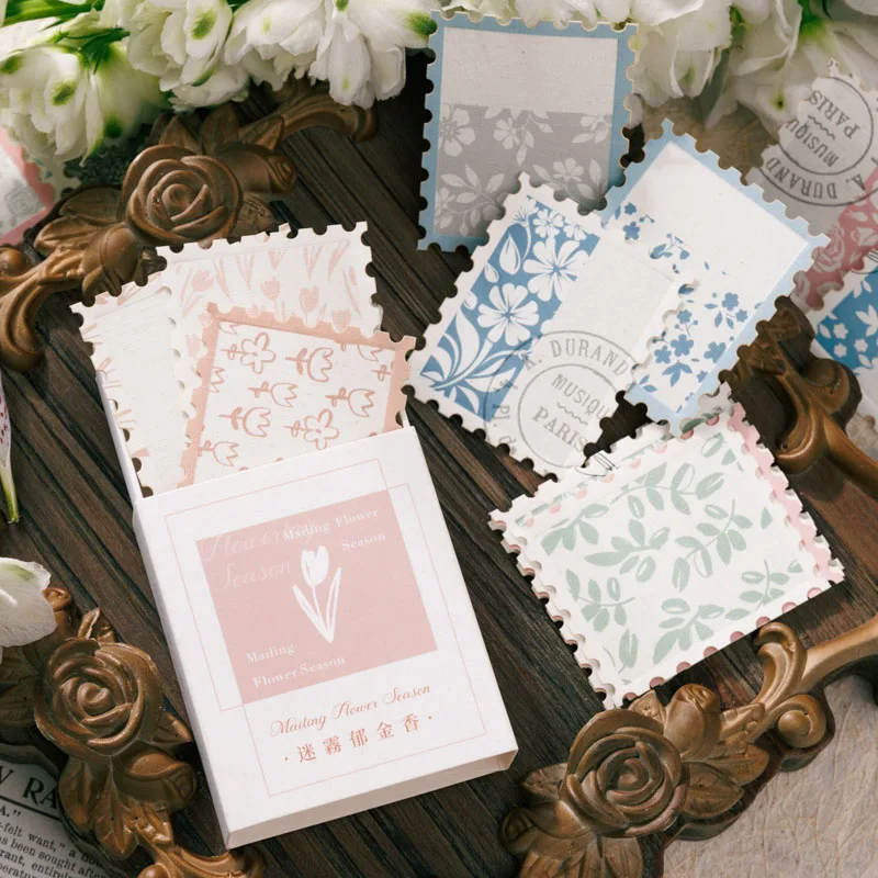 8PCS/LOT Mailing Flower Season series retro creative decoration DIY Paper memo pad