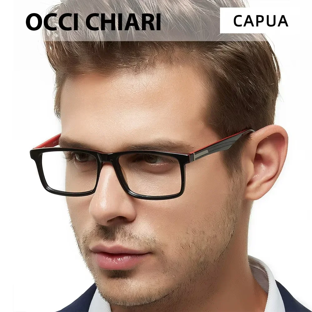 

OCCI CHIARI мужские оправы для очков oculos de grau gafas ацетатные прозрачные линзы оптические очки для близорукости по рецепту W-CAPUA