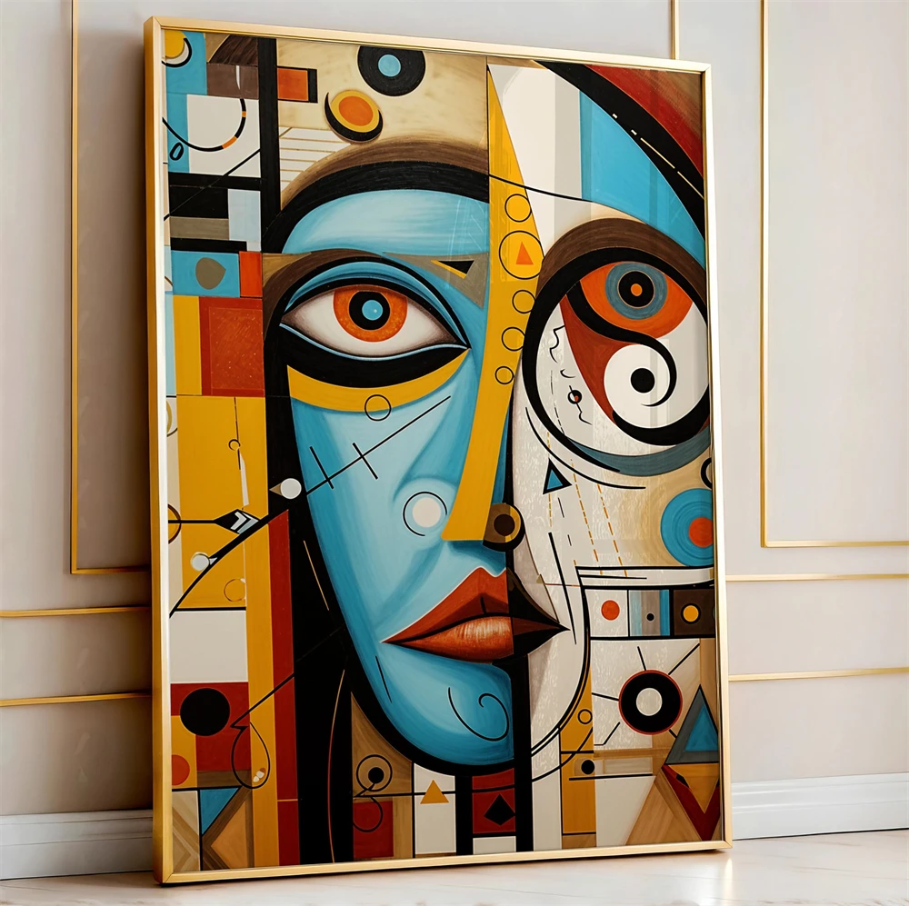 Picasso Guernica Canvas Print Poster Abstract Cubism War Art Dual Portrait Floral Canvas Painting Abstract Botanical Wall Decor