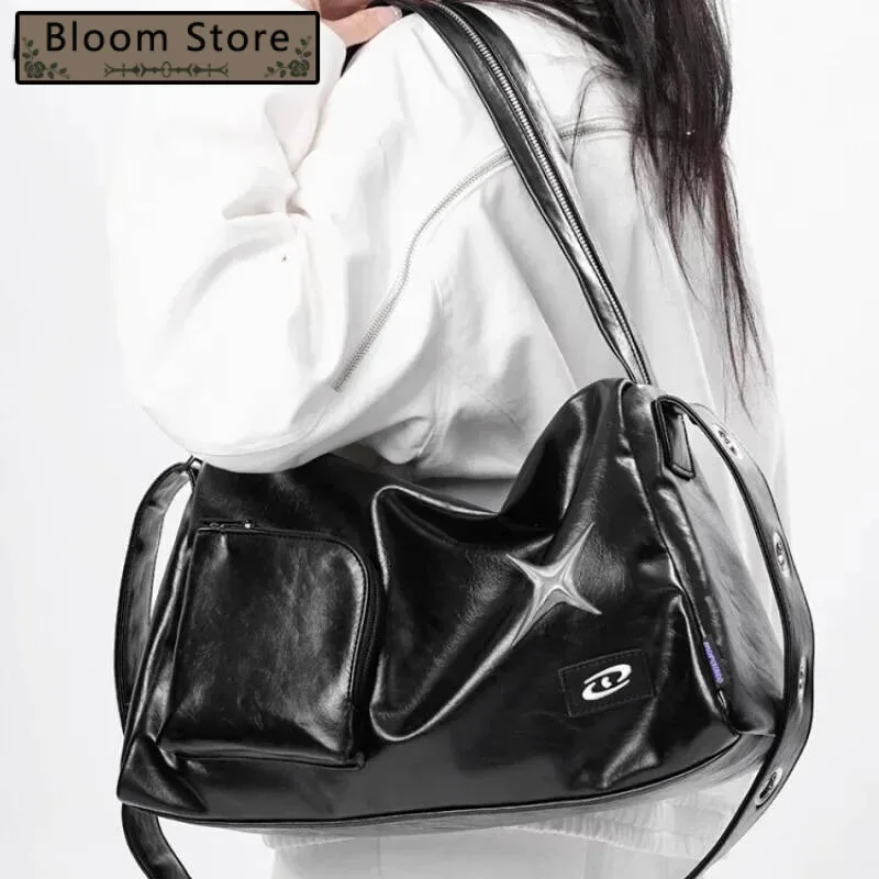 

Girls Crossbody Tote Bags Women High-Capacity Grunge Y2k Aesthetic Shoulder Bag Vintage Simple Fashion Casual Handbags All Match