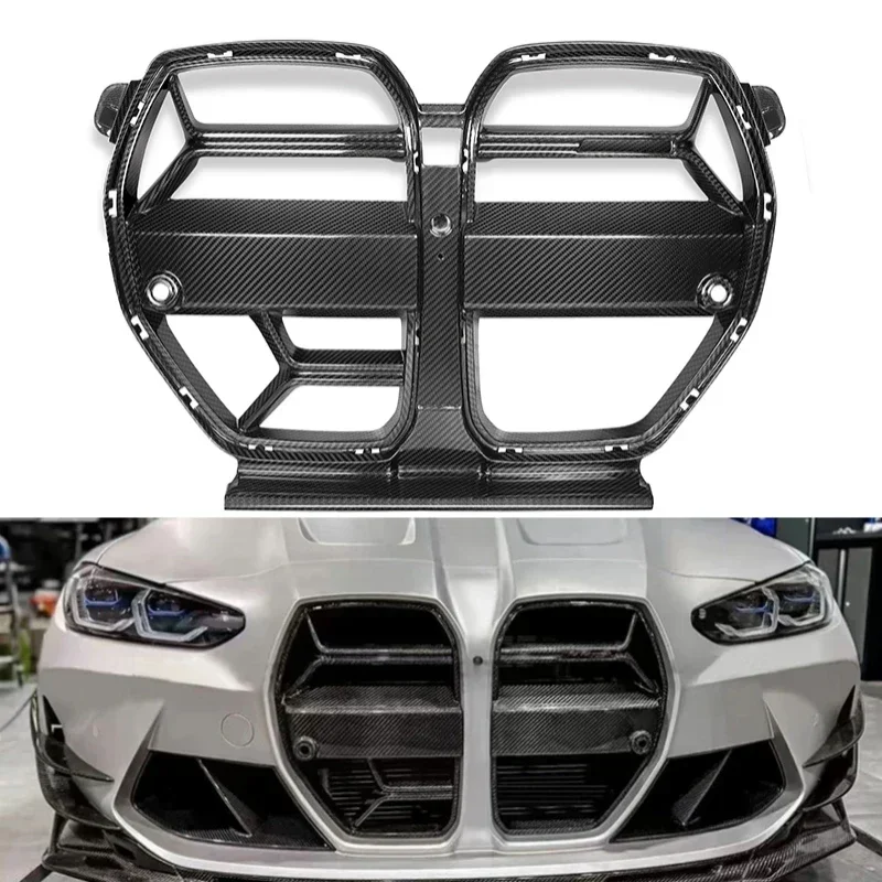 

New! For BMW Dry Carbon Fibre Grille with ACC M3 G80 M4 G82 Front Bumper Plastic Grill Auto Racing 2021+ CSL XDrive Car Accessor