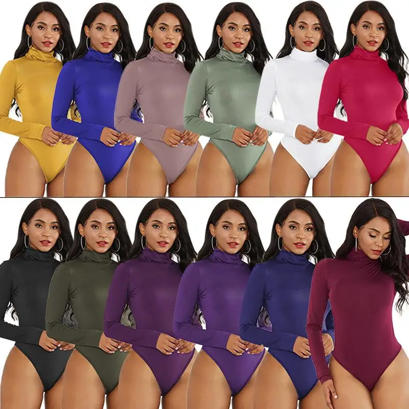 Versatile Long Sve Bodysuits Women's Base Layer Tops Ladies' All-Match Ci Walk Cute Sle Skin-Friendly Breathable