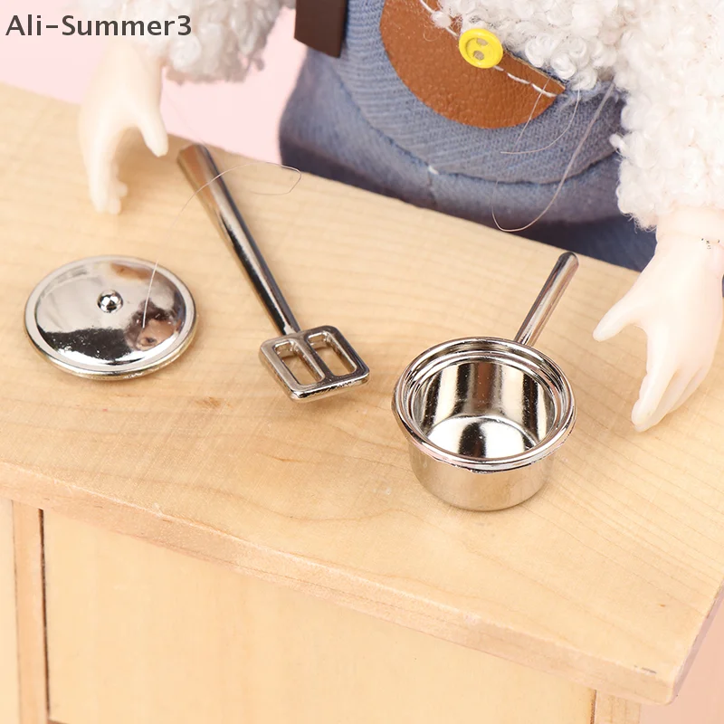 1/12 Puppenhaus Mini Küchengeschirr Modell Puppenhaus Küche Topf Spachtel Dekorationen Kochen Spielzeug Zubehör