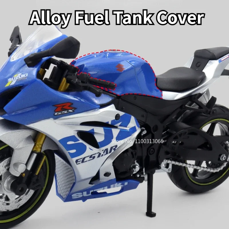 1/12 suzuki gsx r1000r ralloy Druckguss Automodell Motorrads pielzeug mit Stoß dämpfung Fahrzeug modell für Jungen Weihnachts geschenke