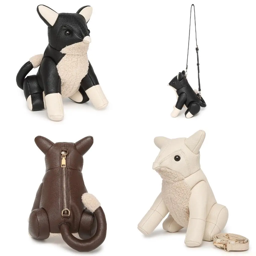 

X90D Вместительная сумка через плечо с дизайном собаки Эргономичная сумка из искусственной ткани с регулируемым ремешком