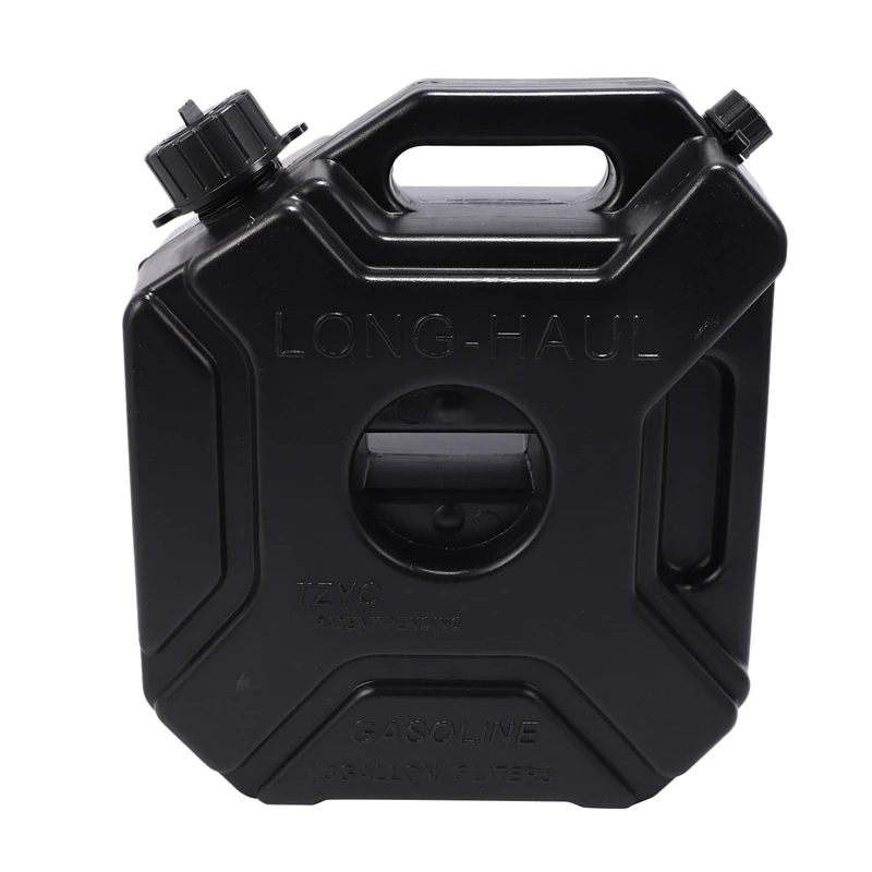 2X 5L Liters Black Fuel Tank Can Car Motorcycle Spare Petrol Oil Tank Backup Jerrycan Fuel-Jugs Canister With Lock&Key