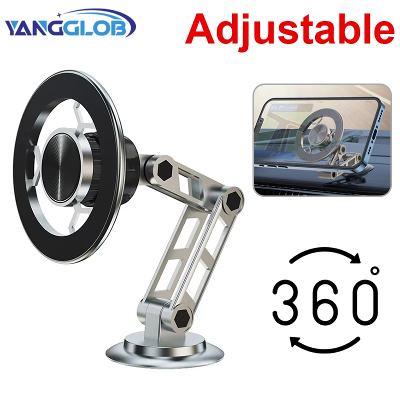

Universal 360° Rotation Magnetic Car Phone Holder Instrument desk support in Car For iPhone 15 14 13 12 Pro Max X Samsung Xiaomi