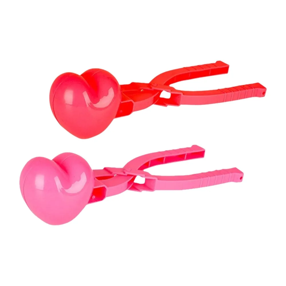 Klips do robienia śnieżek na zewnątrz, wielostylowe plastikowe klipsy w kształcie serca, płatka śniegu i kaczki, szczypce do formowania piaskowych i śnieżnych kul, zabawki dla dzieci i dorosłych.