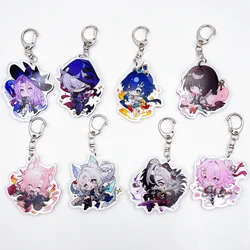Game Honkai Star Rail Feixiao Boothill Jiao qiu March 7th Cosplay Keychain Acrylic Pendant Key Chain Keyring Bag Accessory Prop