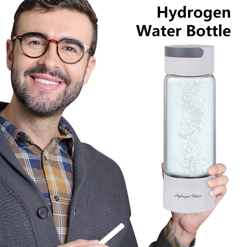 

450ML Hydrogen Rich Water Cup Low Noise H2 Inhalation Device Water Bottle SPE PEM Dual Chamber Maker Lonizer Home Care Water Cup