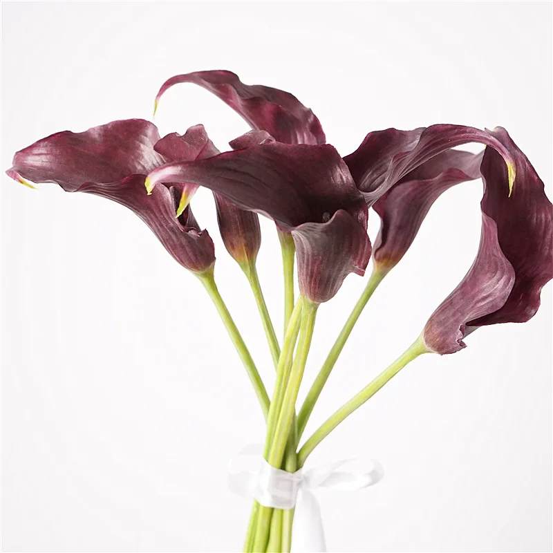 5 Stück Latex-Kallien, künstliche Blumen mit echtem Touch, Hochzeitsdekoration, Brautstrauß, Party-Tisch-Blumenarrangement, Heimdekorationen – Detail 18