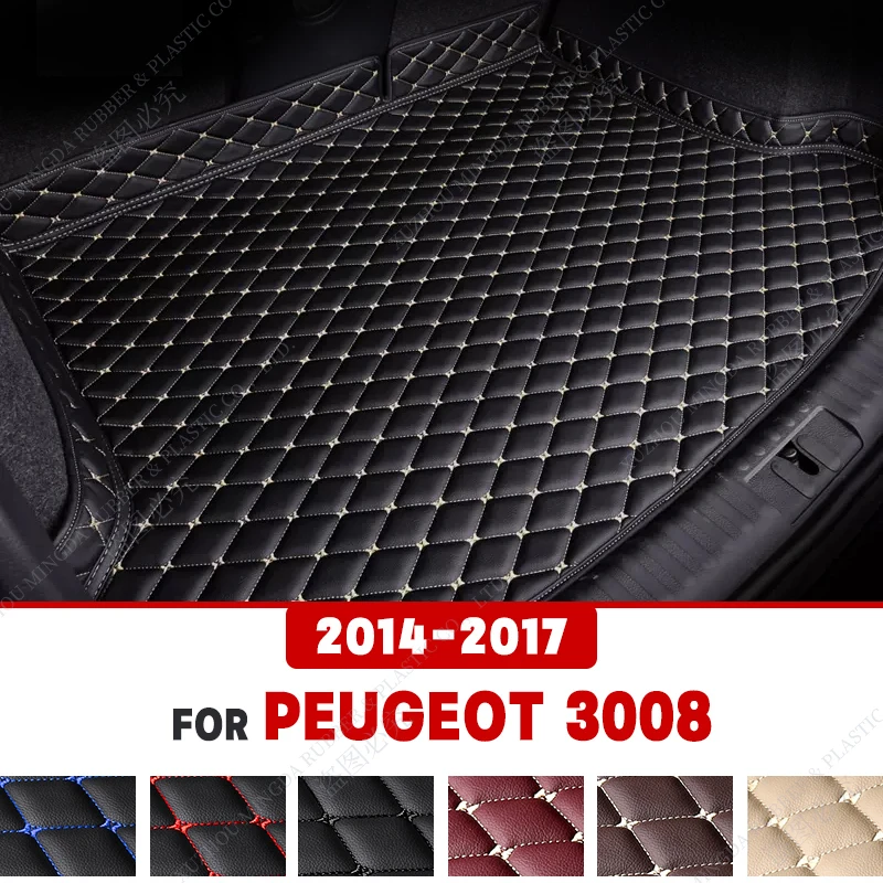 3D High Edge Design Car Trunk Mat For PEUGEOT 3008 2014 2015 2016 2017 Custom Car Accessories Auto Interior Decoration