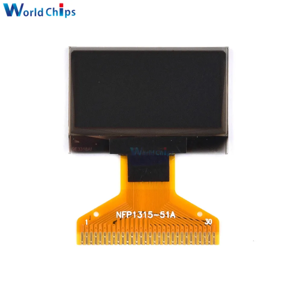 0.96 Inch OLED LCD Screen 128X64 Resolution Control Chip SPI IIC Interface 30PIN Blue/White/Yellow Blue Display Module