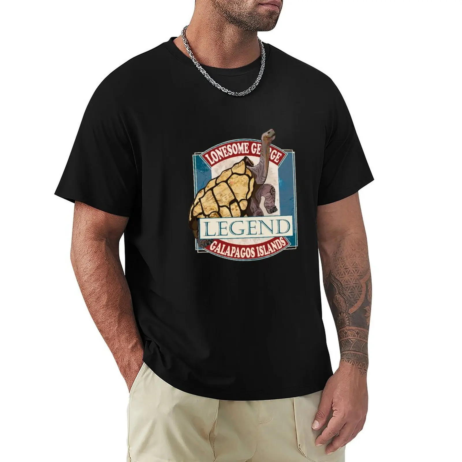 

Galapagos Lonesome George The Legend T-Shirt Anti-Pilling Casual T-Shirt