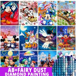 AB Diamond Painting Fairy Dust Disney Analyst Wall Decor Embroidery Mickey Full Drill Cross Stitch Mosaic Donald Duck DIY Gift