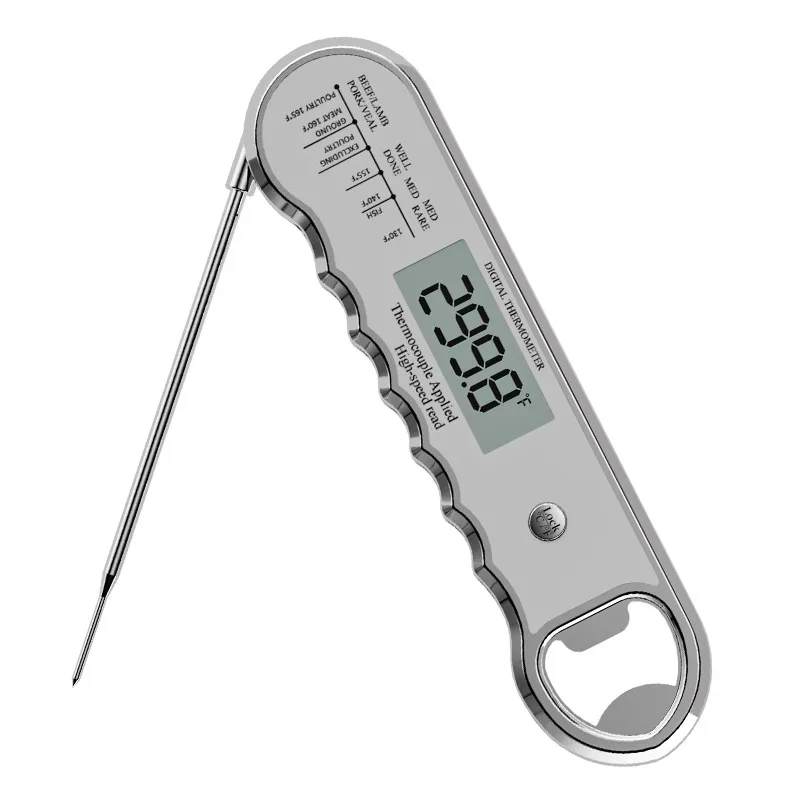 

Accurate and fast temperature measurement LCD digital display, household kitchen barbecue barbecue baked meat thermometer