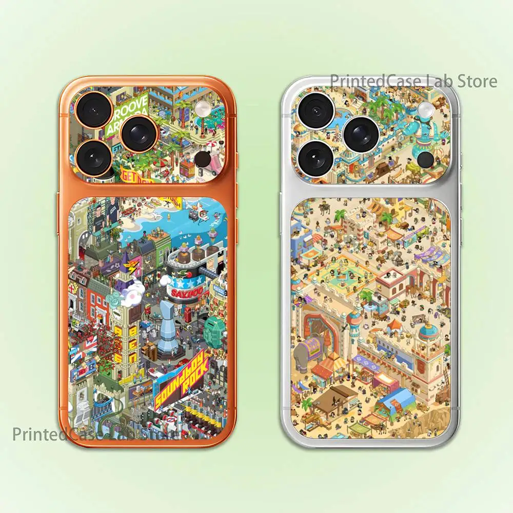 

Game Wheres W-WallyS Waldo Book Tear Down Fiber Skin Wrap Change Case for IPhone 17 Pro Max Back Sticker Cover