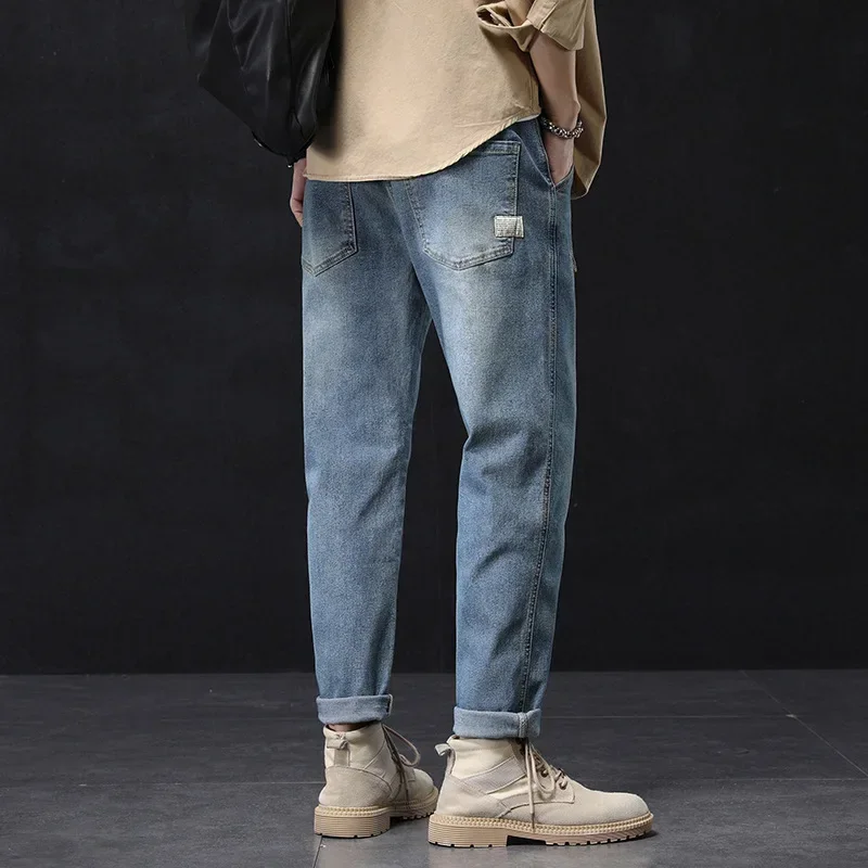 Baggy Jeans Men Harem Pants Loose Fit Wide Leg Vintage Clothes Casual Male Denim Trousers Streetwear  Pockets HipHop Kpop