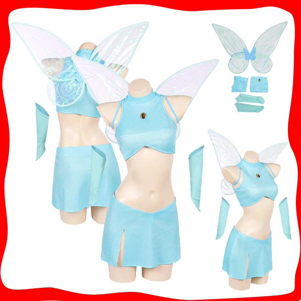 sachin and babi light blue dress Winx Club Flora main image 0