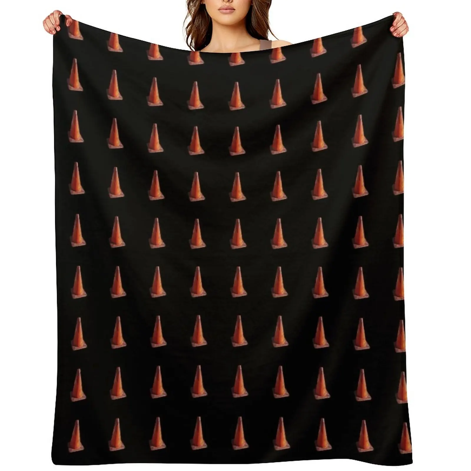 

Orange Traffic Cone Throw Blanket Flannel Summer Beddings Giant Sofa Soft Big Blankets