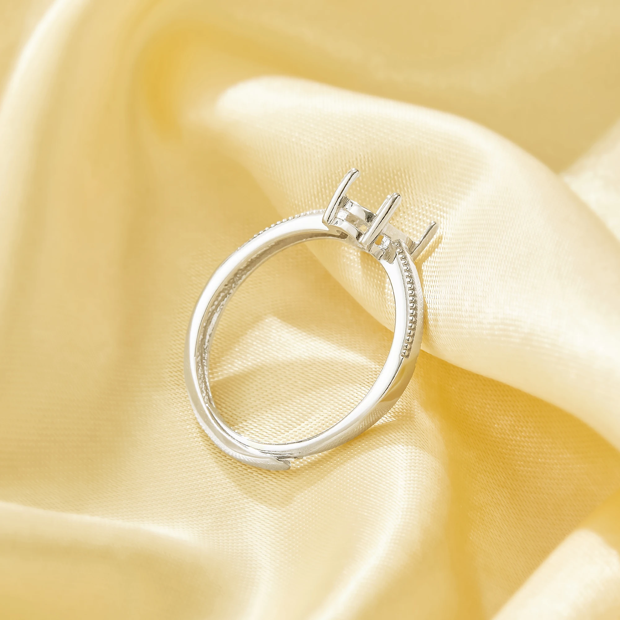 6x8MM Oval Prongs Ring Setting - огляд і ціна Ring Set Adjustable