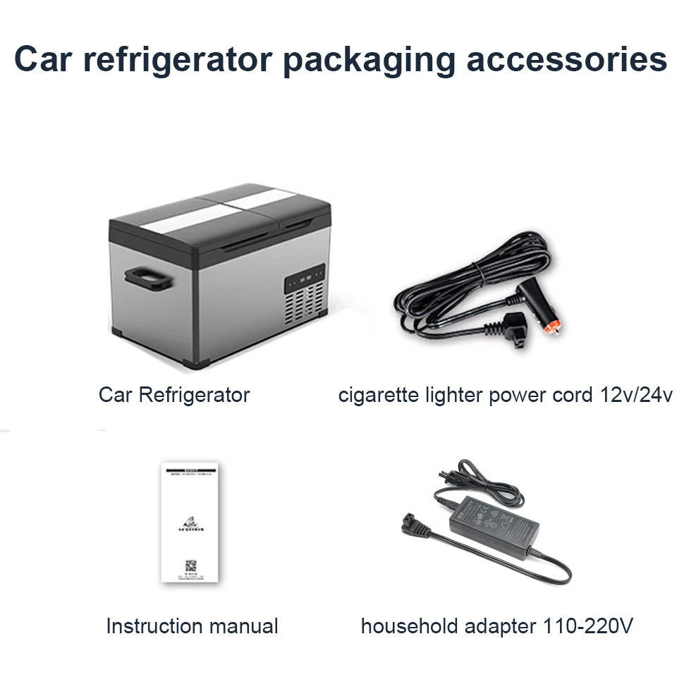 Portable Alpicool 35L/45L/55L Car Refrigerator 12V/24V 220V Home Use Mini Ice Box Auto Fridge Compressor Quick Freezer