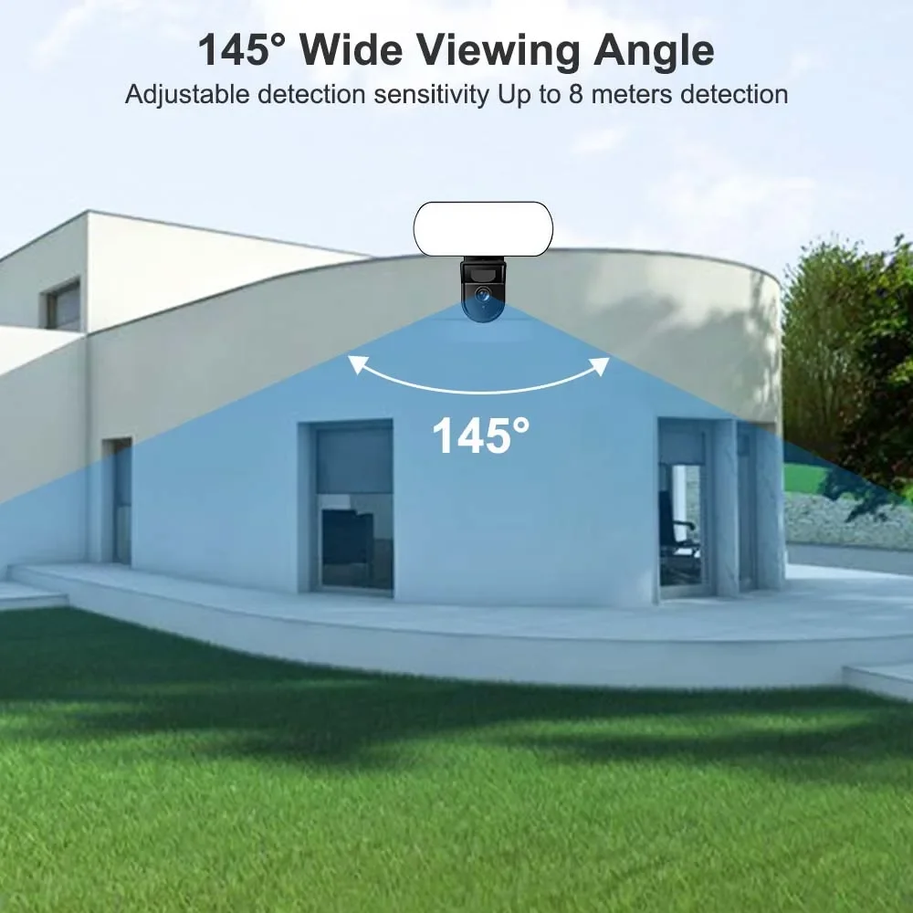 Tuya 3MP proiettore telecamera WiFi 10W lampada da parete da giardino esterno impermeabile protezione di sicurezza sorveglianza luce sensore