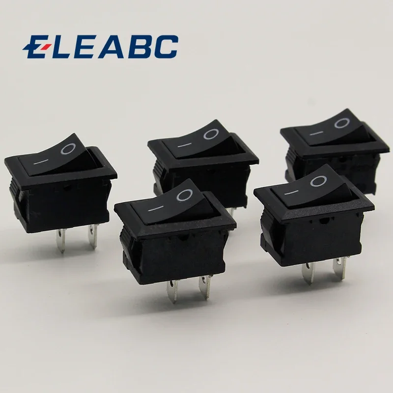 5 sztuk/partia czarny przycisk Mini przełącznik 6A-10A 110V 250V KCD1 2Pin Snap-in On/Off przełącznik kołyskowy 5 sztuk/partia 21MM * 15MM czarny